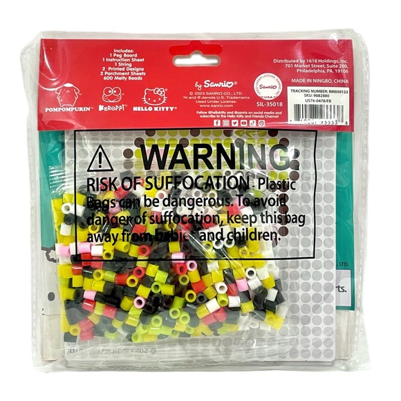 SANRIO Cinnamoroll & Keroppi in Santa Hat Fuse 3D Melty Beads Kit 1 Set Unopened - Picture 2 of 4